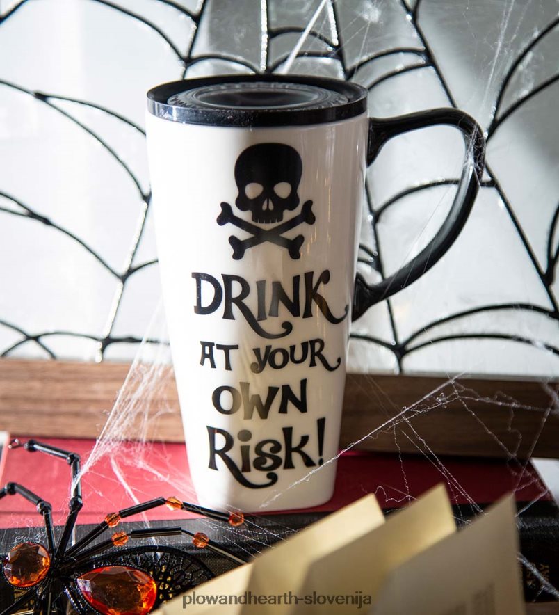 keramična potovalna skodelica flomo 360 - blagoslovljena Plow & Hearth 2V46083082 sezonsko in darila