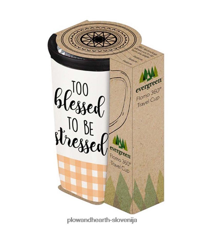keramična potovalna skodelica flomo 360 - blagoslovljena Plow & Hearth 2V46083082 sezonsko in darila
