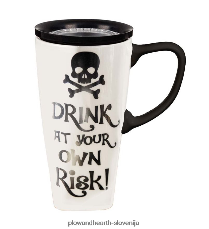 keramična potovalna skodelica flomo 360 - blagoslovljena Plow & Hearth 2V46083082 sezonsko in darila