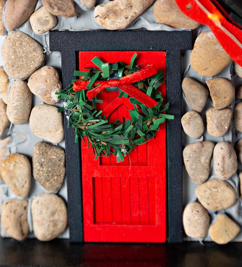 osvetljena božična koča ptičja hišica Plow & Hearth 2V46083086 sezonsko in darila