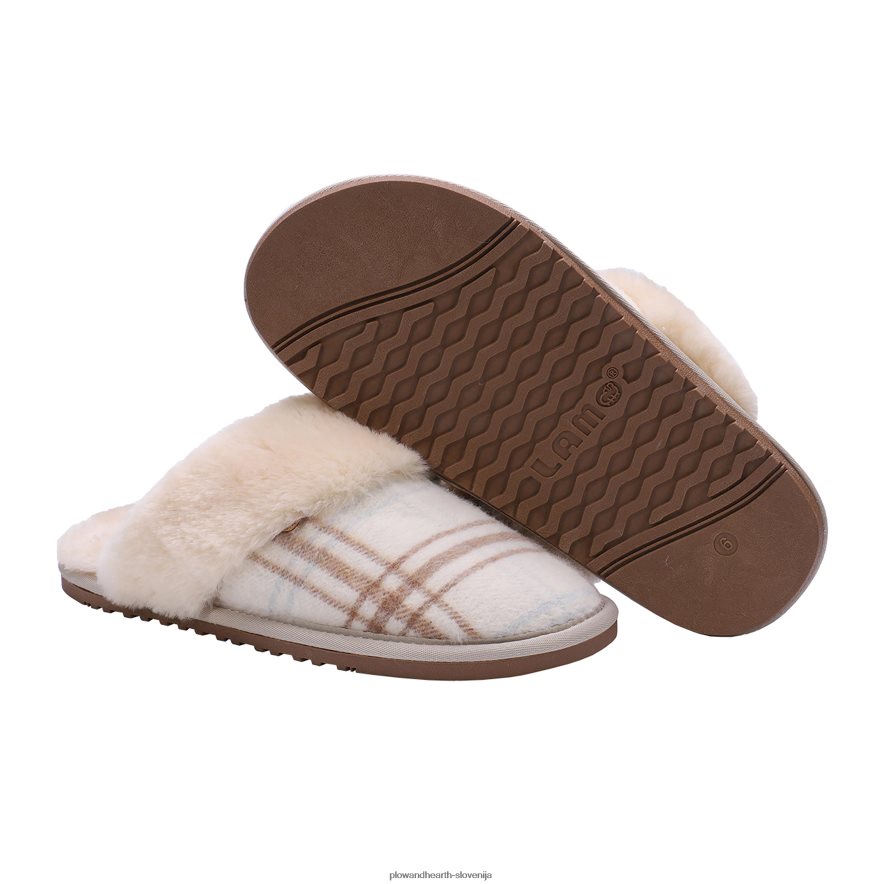 lamo ženski natikači iz semiša - povoščeno oglje - l Plow & Hearth 2V46083023 sezonsko in darila